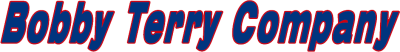 Bobby Terry Company logo in blue italic text with red outline.